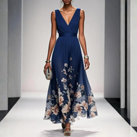Lynn | Dames jurk maxi met bloemmotief