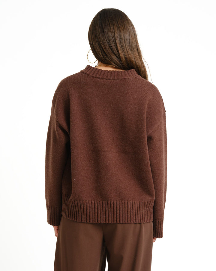 Bruin Klassieke Dames Trui voor Herfst in Bruin 5