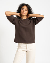 Floor | Bruine Dames Trui Fijne Knit Minimale