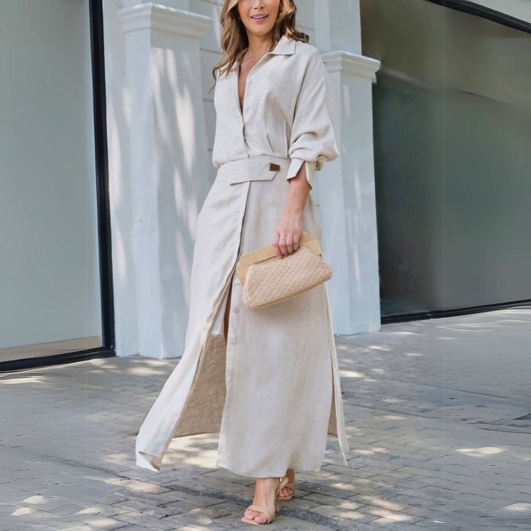 Casual Women's Wedding Guest Maxi in Beige