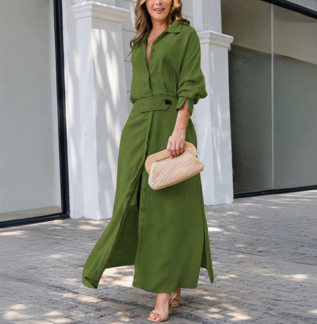 Casual Women's Wedding Guest Maxi in Groen