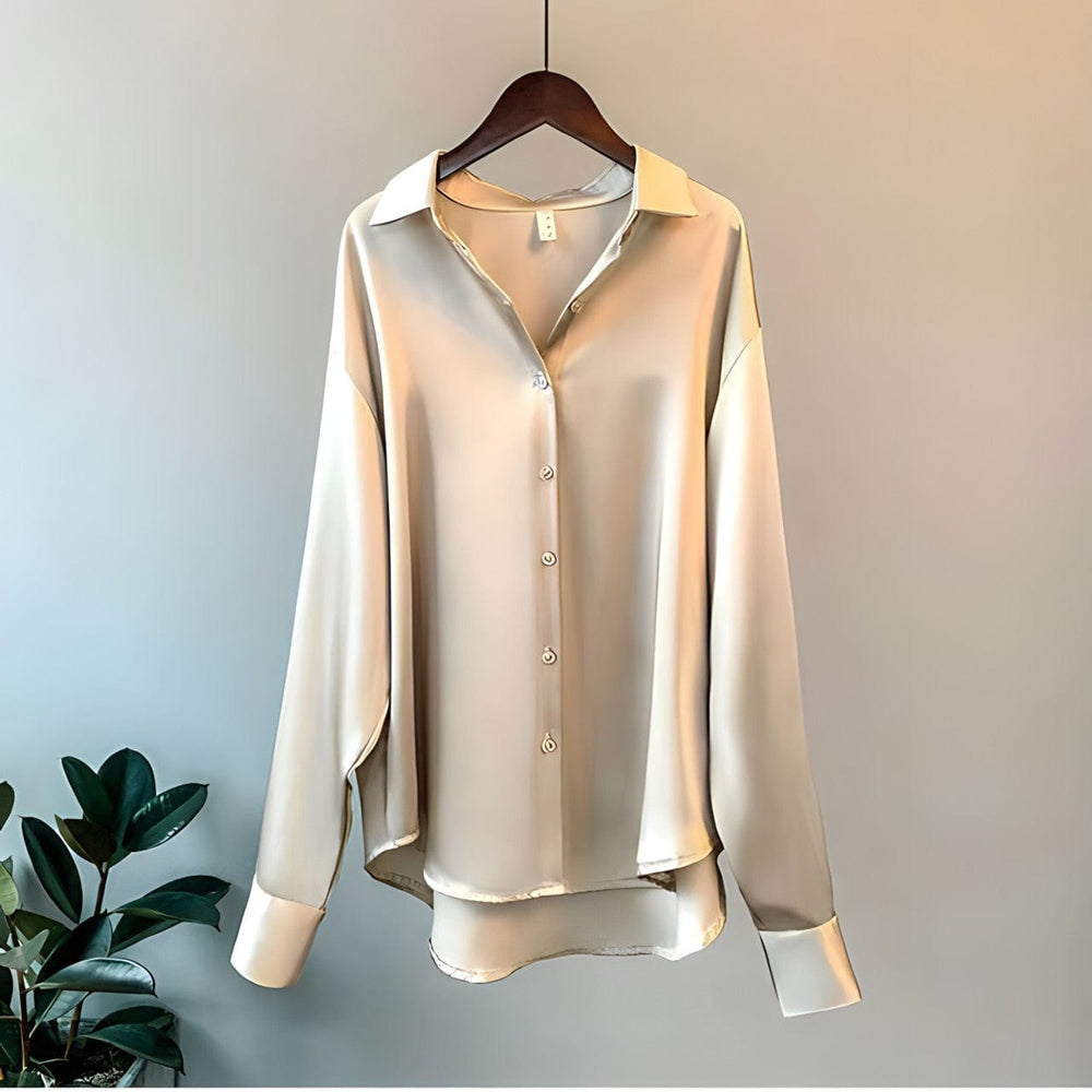 Dames Blouse Luxe Vintage in Beige