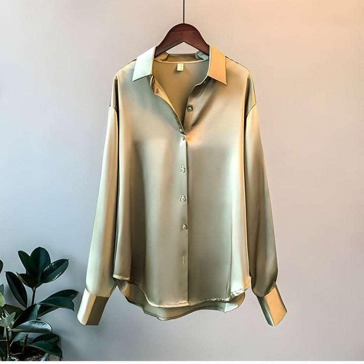 Dames Blouse Luxe Vintage in Grijs