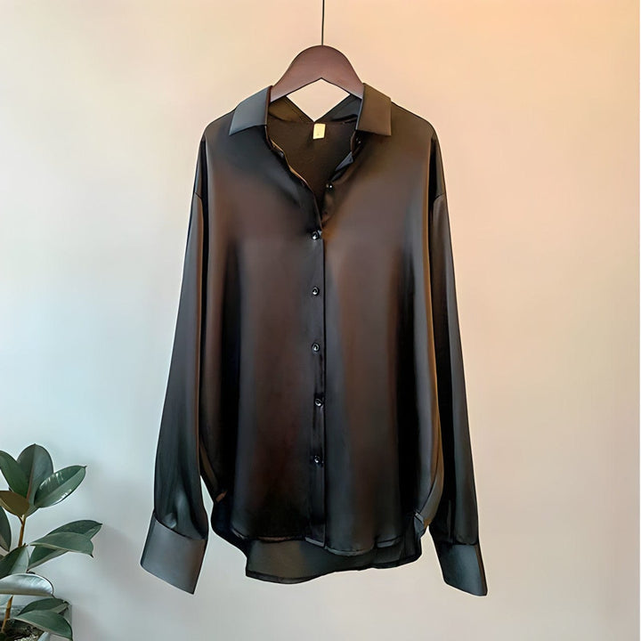 Dames Blouse Luxe Vintage in Zwart