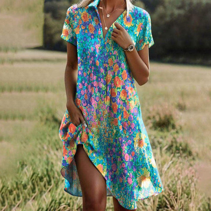 Dames Boho jurk voor de zomer in Mehrfarbig