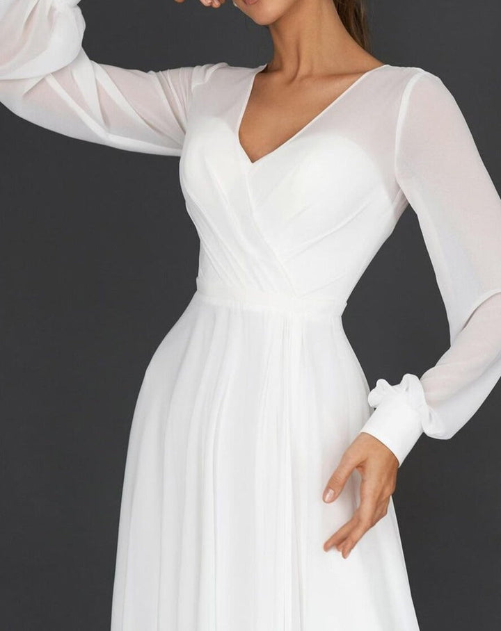 Dames Elegante Chiffon Jurk voor Bruiloftsgasten