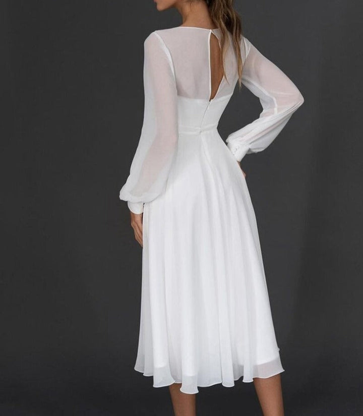 Dames Elegante Chiffon Jurk voor Bruiloftsgasten (2)