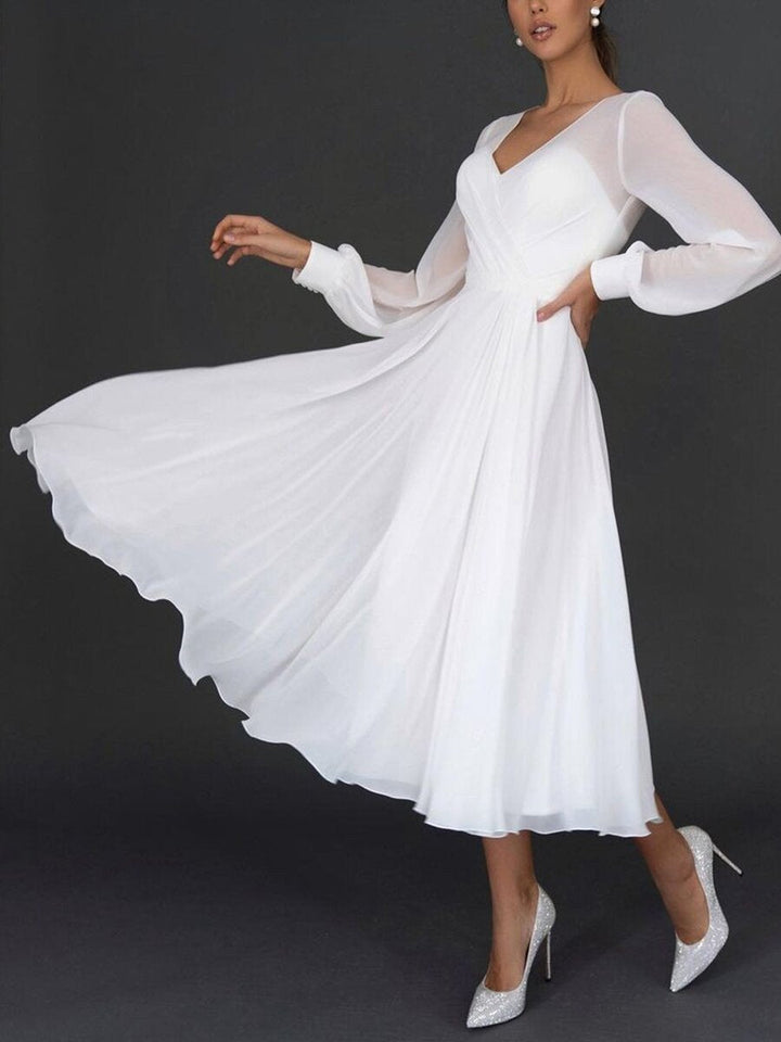 Dames Elegante Chiffon Jurk voor Bruiloftsgasten (3)