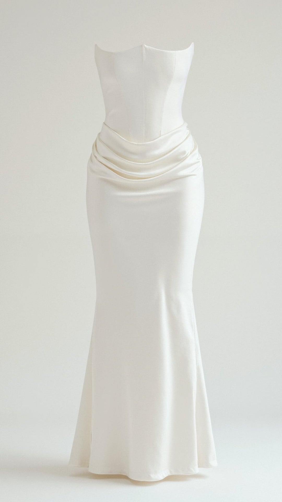 Dames elegante kolom maxi-jurk voor bruiloftsgasten in Wit 8