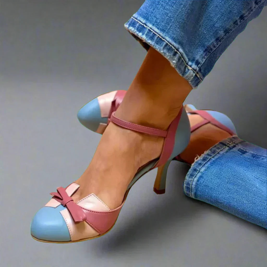 Dames Elegante Pump met Strikdetail in Blauw