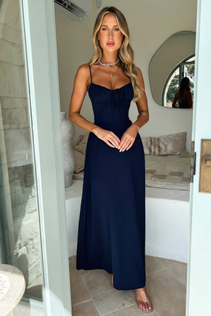 Dames Elegante Zomerjurk Maxi voor Feesten in Niebieski 1