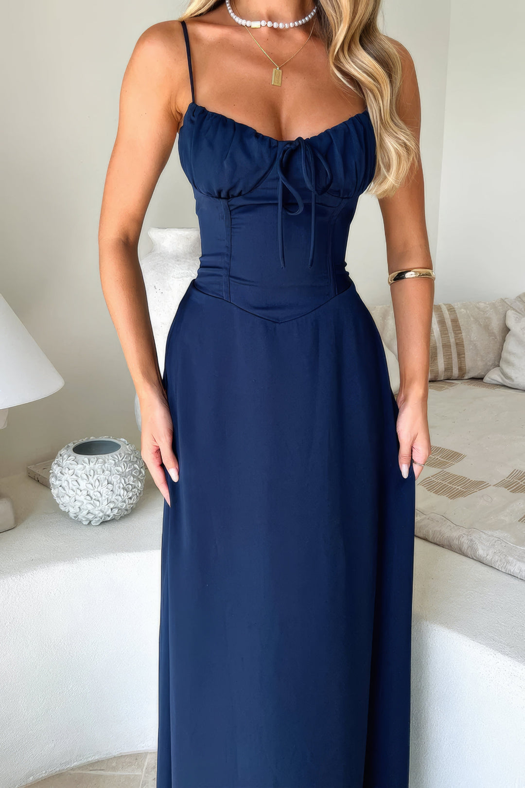 Dames Elegante Zomerjurk Maxi voor Feesten in Niebieski 4