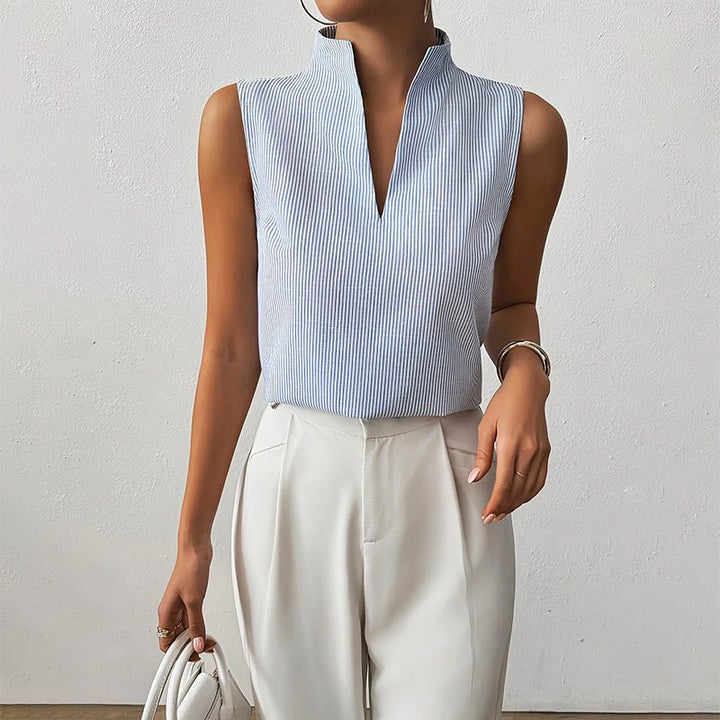 Dames Gestreepte Blouse voor Kantoor in Blauw