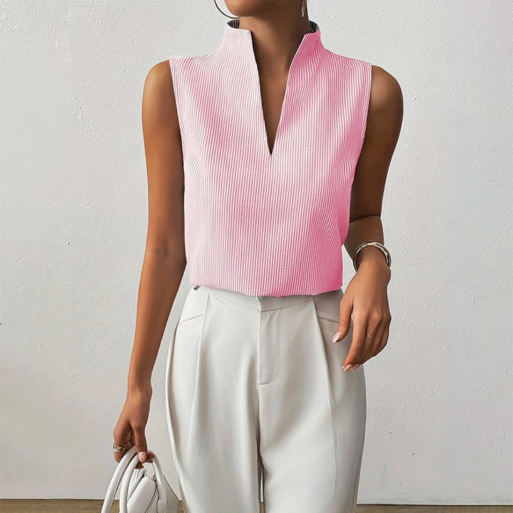 Dames Gestreepte Blouse voor Kantoor in Roze