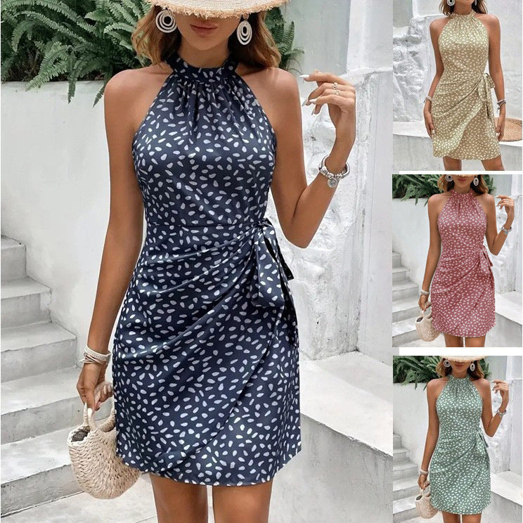 Dames Halterjurk met wrap voor de zomer