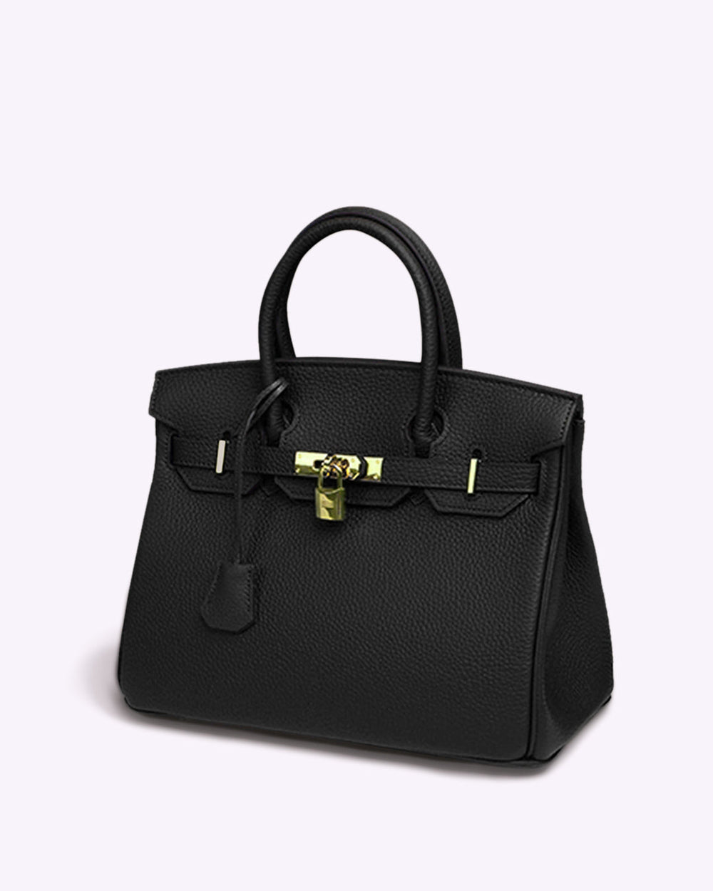 Dames Handtas Gestructureerd Goudkleurig voor Werk in Zwart