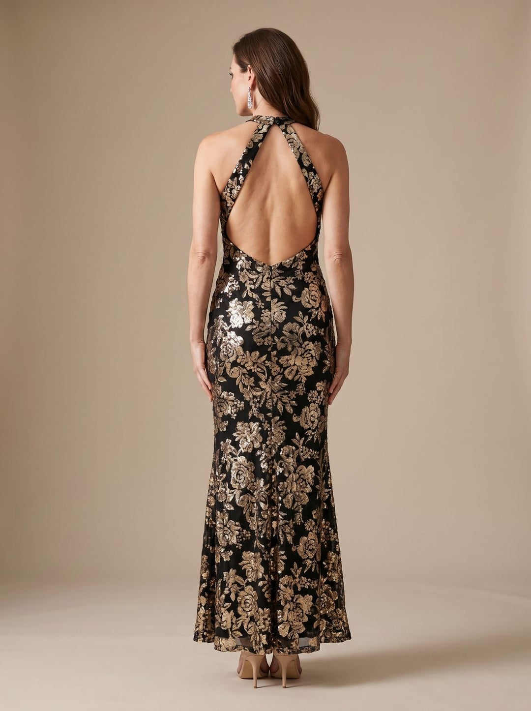 Dames kerst glitter feestjurk maxi (6)