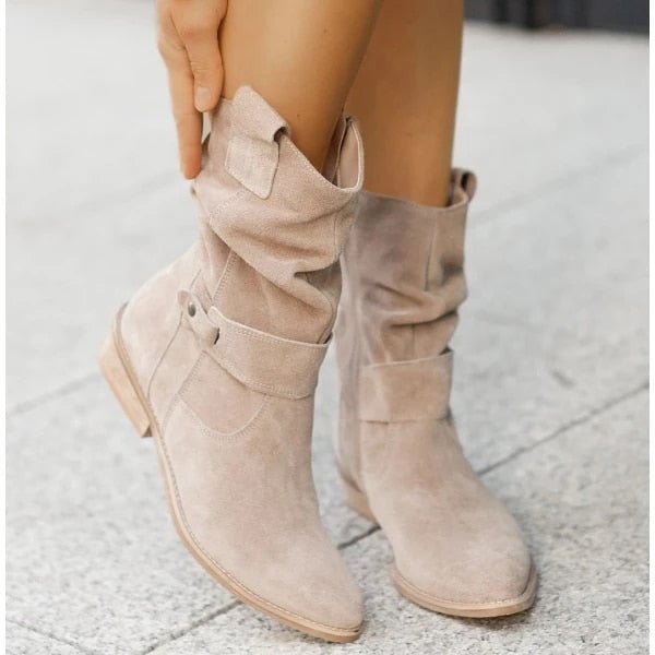 Dames laarzen casual-sneaker stijl voor herfst in Beige