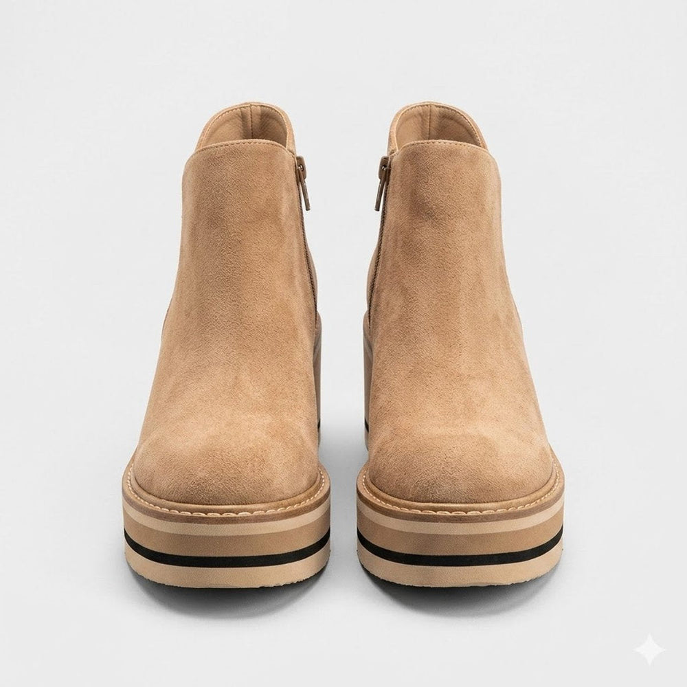 Dames laarzen comfort wedge zijrits (2)