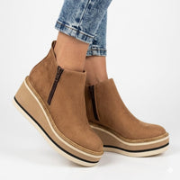 Merel | Dames laarzen comfort wedge zijrits