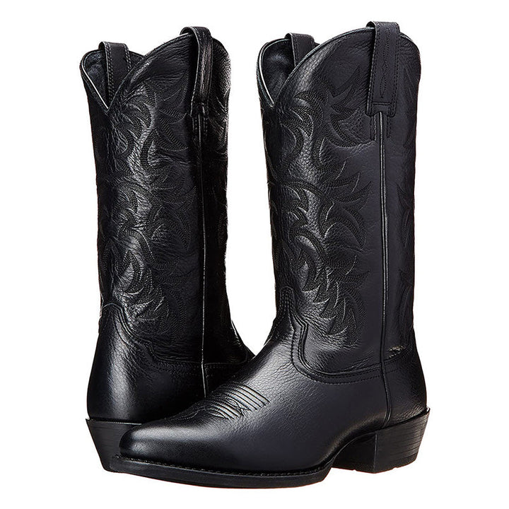 Dames Laarzen in authentieke Western-Vintage-Stijl in Zwart 2