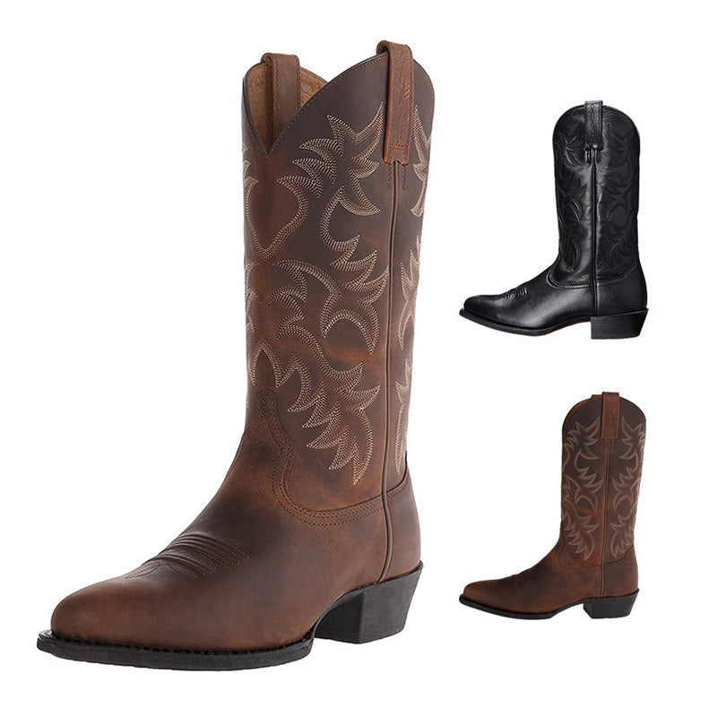 Dames Laarzen in authentieke Western-Vintage-Stijl in Zwart 3