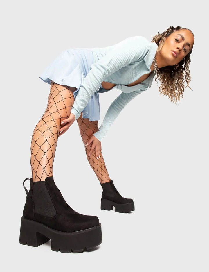 Dames Laarzen in Suède met Platform (2)