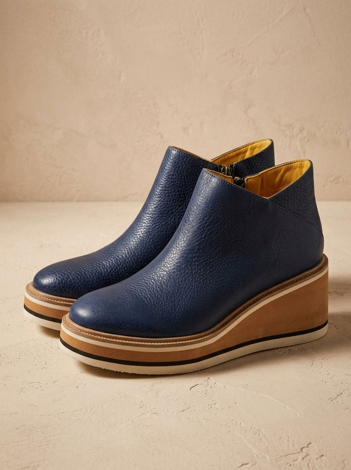 Dames Laarzen Kerst Outfit Waterproof Rits in Blauw