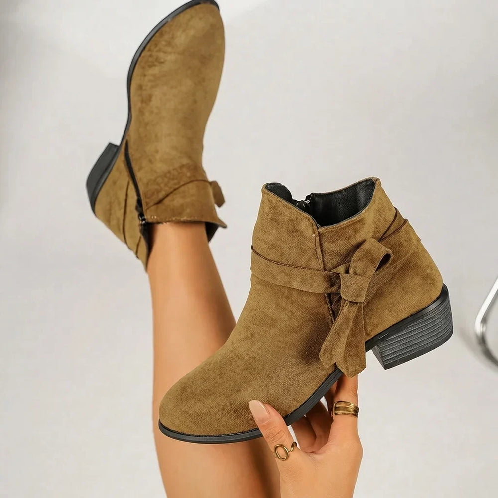 Dames laarzen met blokhak voor kerstoutfit (2)