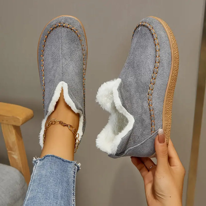 Dames laarzen met zachte voering voor winter in Grijs