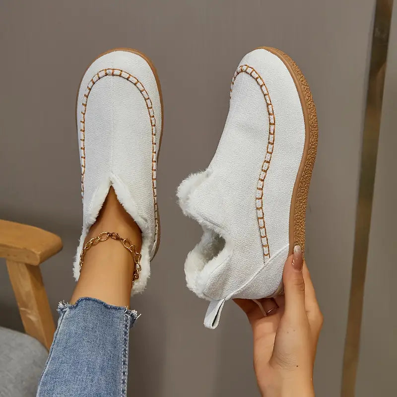 Dames laarzen met zachte voering voor winter in Wit