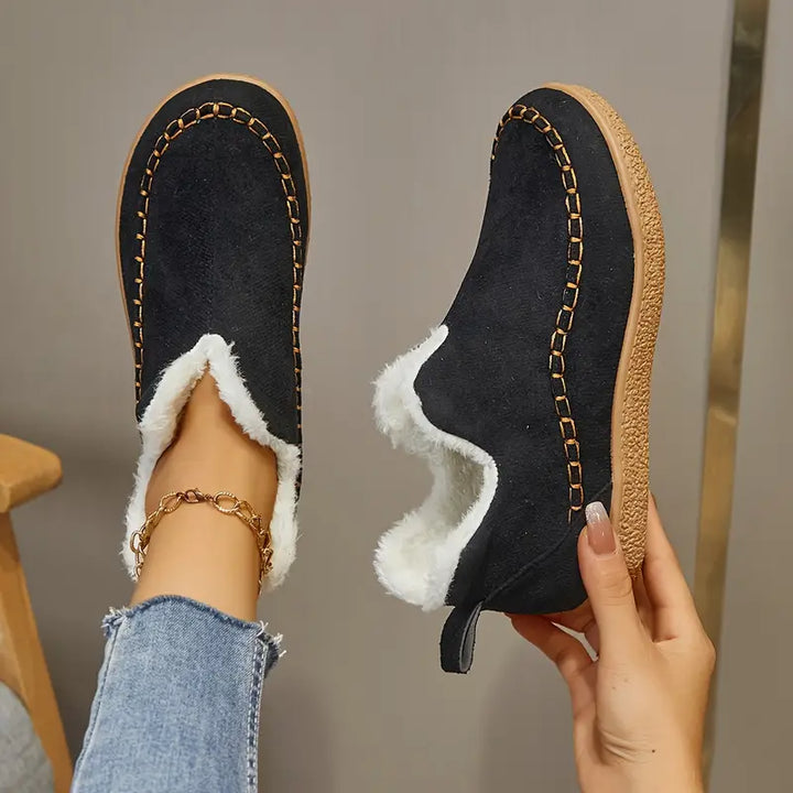Dames laarzen met zachte voering voor winter in Zwart