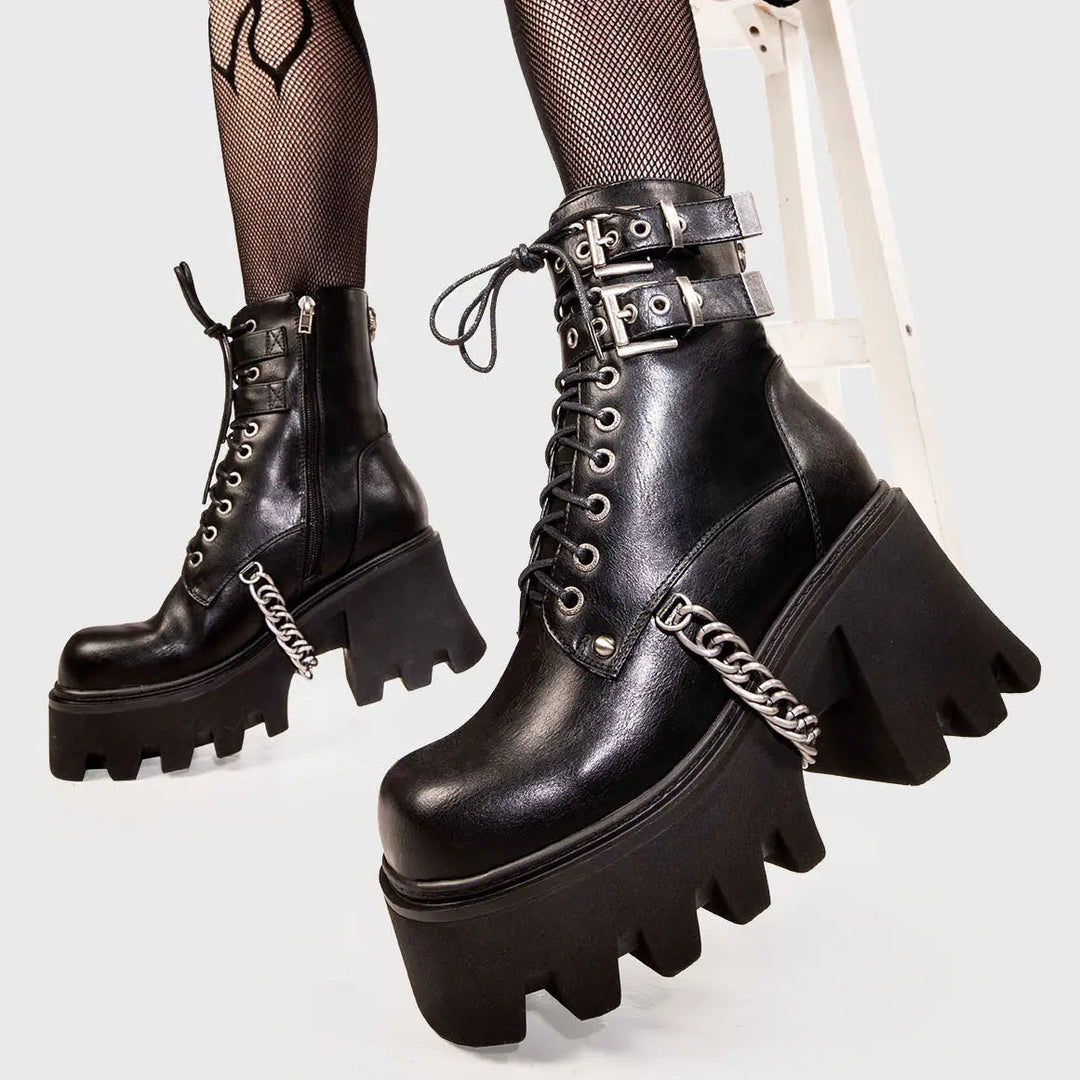 Dames laarzen platform voor kerst outfit (4)