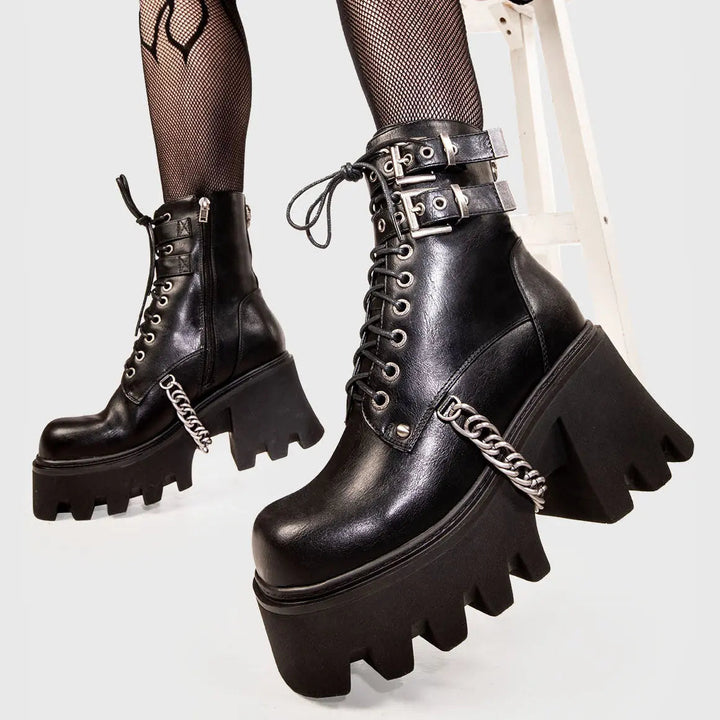 Dames laarzen platform voor kerst outfit (4)