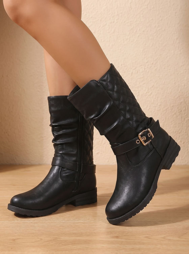 Dames laarzen slouch mid-calf voor kerst in Goudkleurig 3