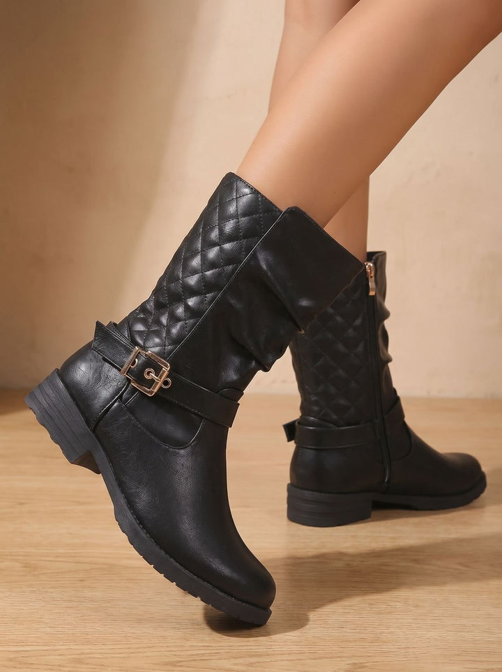 Dames laarzen slouch mid-calf voor kerst in Goudkleurig 6