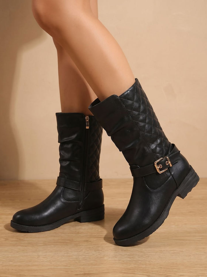 Dames laarzen slouch mid-calf voor kerst in Goudkleurig 7