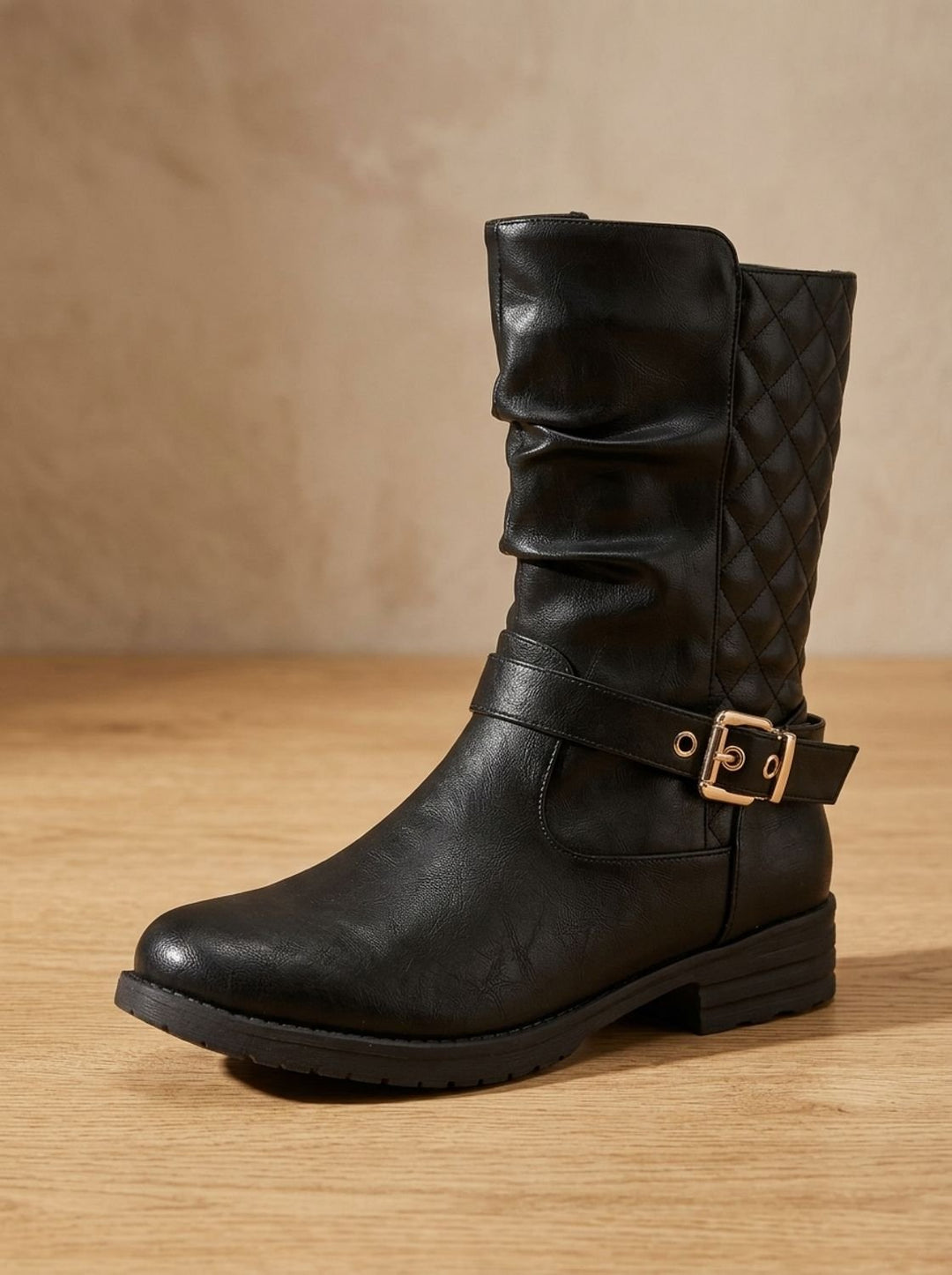Dames laarzen slouch mid-calf voor kerst in Goudkleurig 9