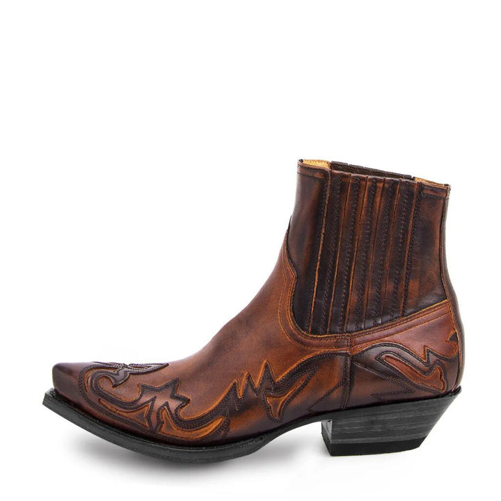 Dames Laarzen van Leer in Westernstijl in Bruin