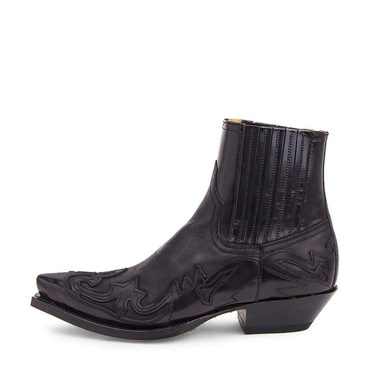 Dames Laarzen van Leer in Westernstijl in Zwart