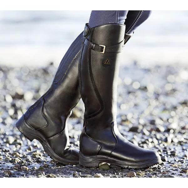 Dames Laarzen Waterdicht Warmgevoerd Gesp Winter in Zwart