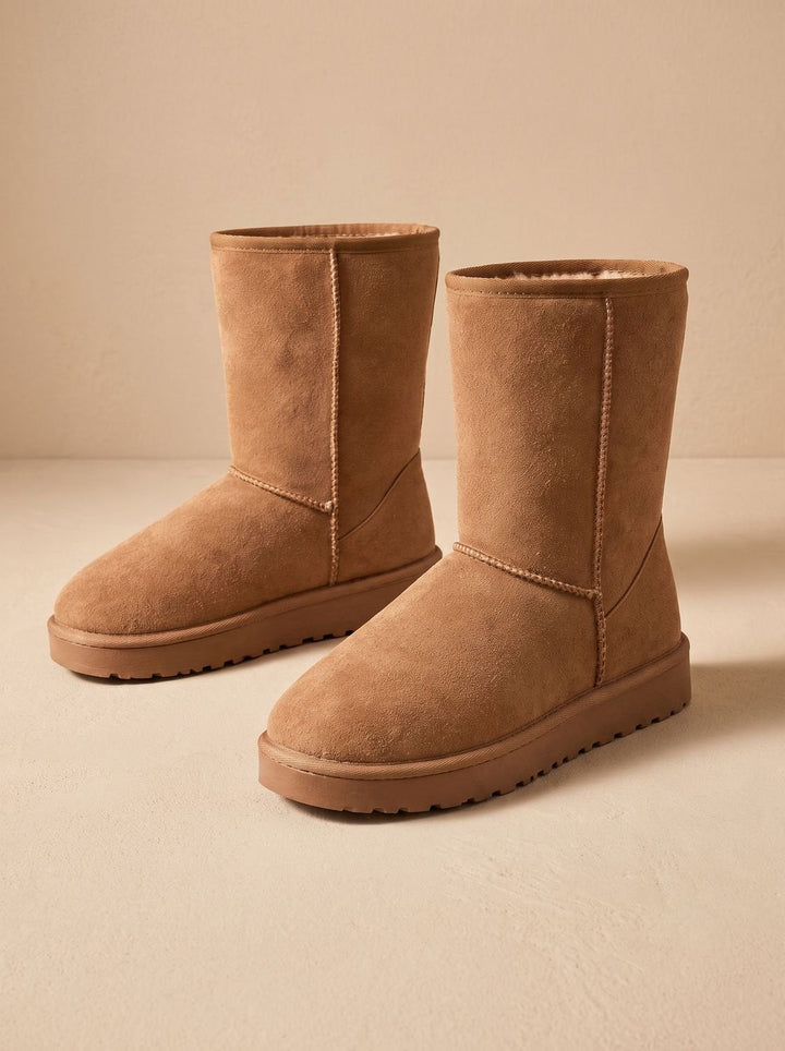 Dames Laarzen Winter Sherpa-Voering Suède (3)