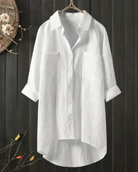 Marit | Dames Blouse van Puur Linnen Klassieke Stijl