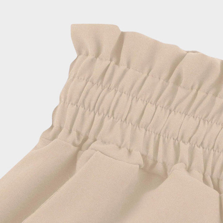 Dames linnen wijde broek hoge taille (7)