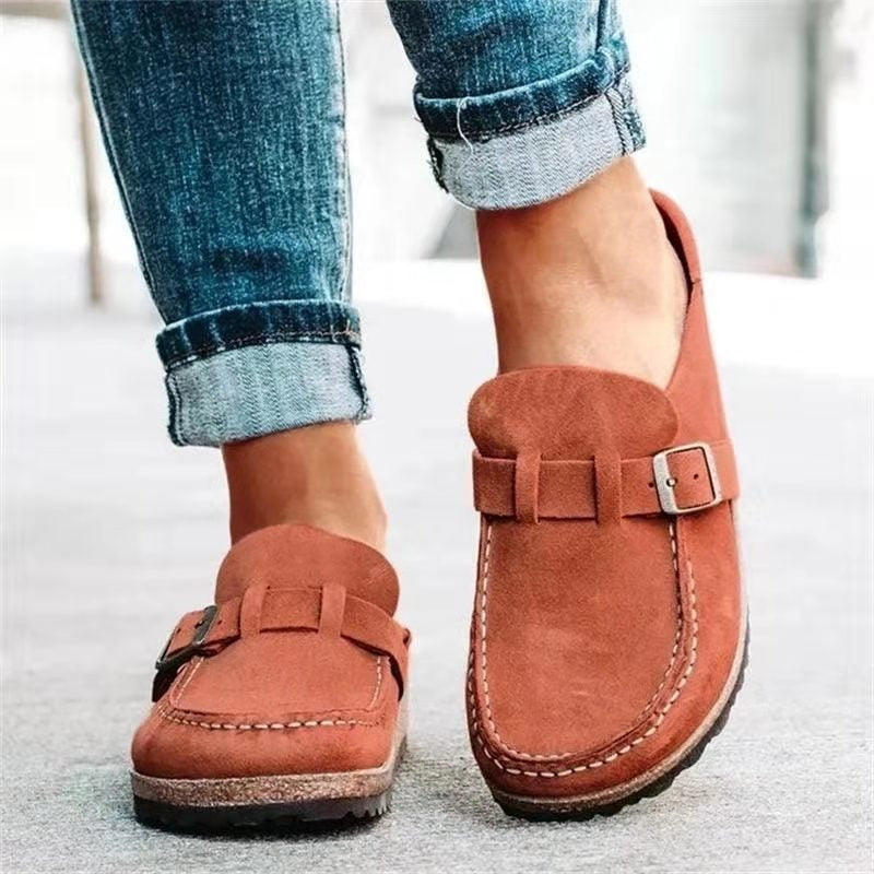 Dames Loafer in Elegante Stijl voor Voorjaar in Oranje