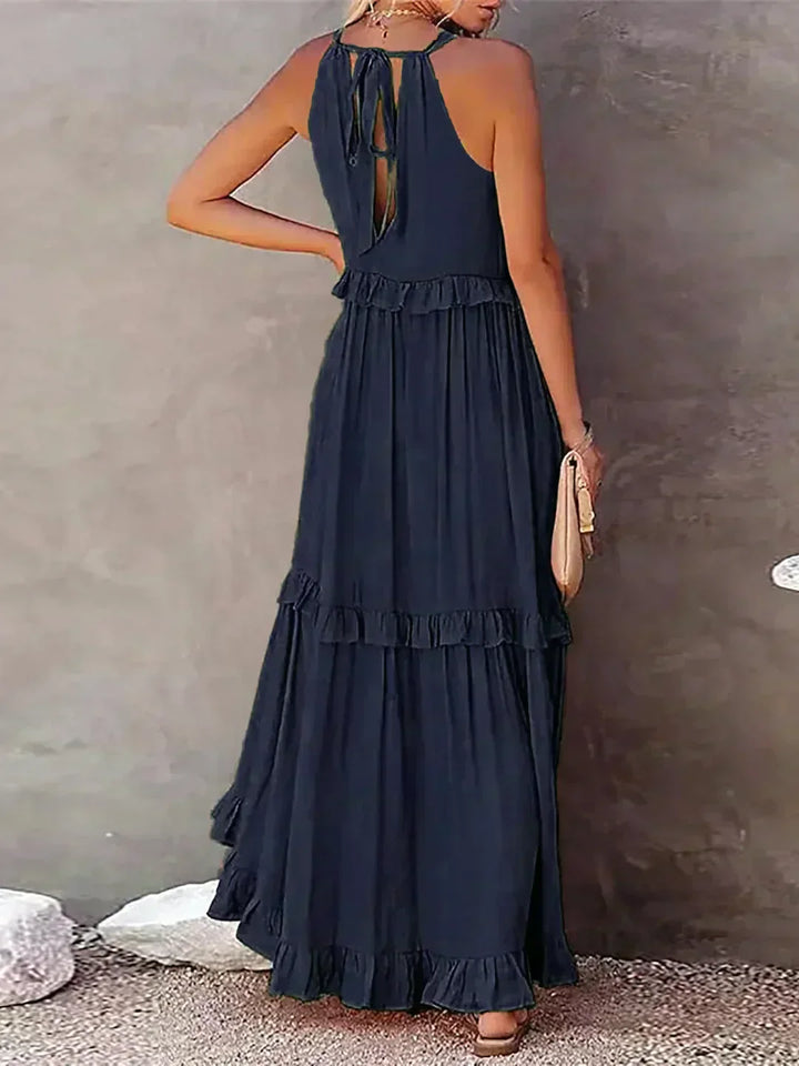 Dames maxi zomerjurk in boho-stijl in Groen 3
