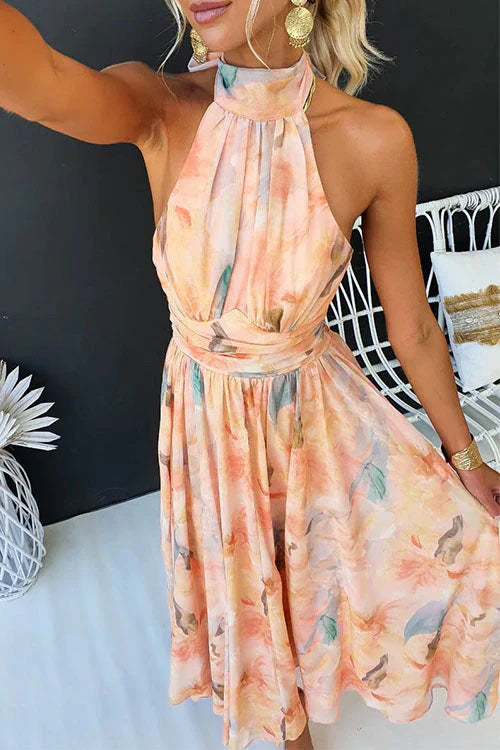 Dames maxi zomerjurk met bloemenprint (4)