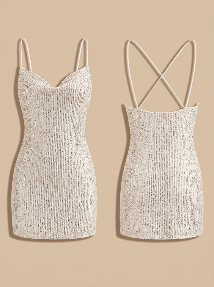 Dames Midi Jurk Glitterend Avond (7)