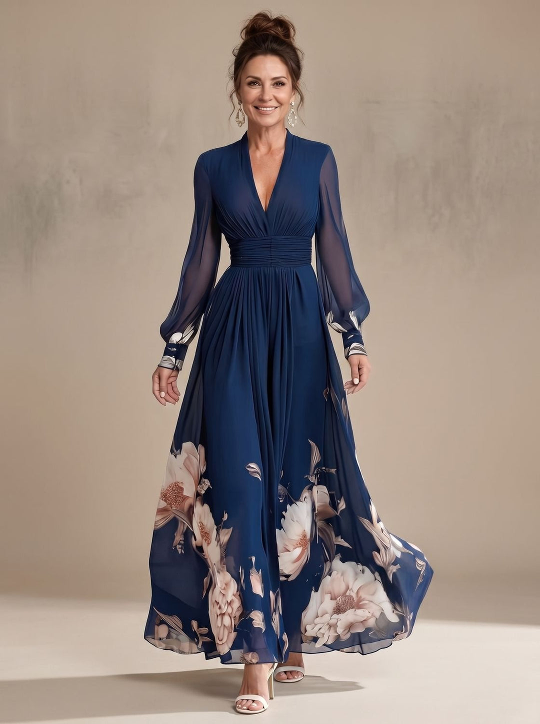Dames Midijurk met Plissé voor Feestje in Marineblauw