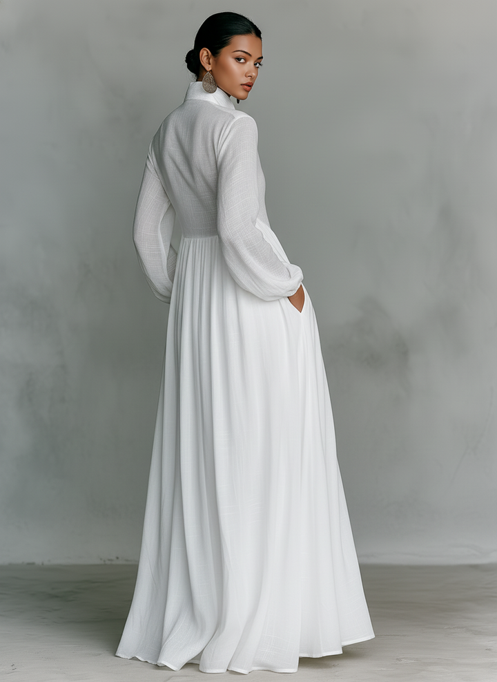 Dames Minimalistische Zomerjurk Maxi Patchwork (7)